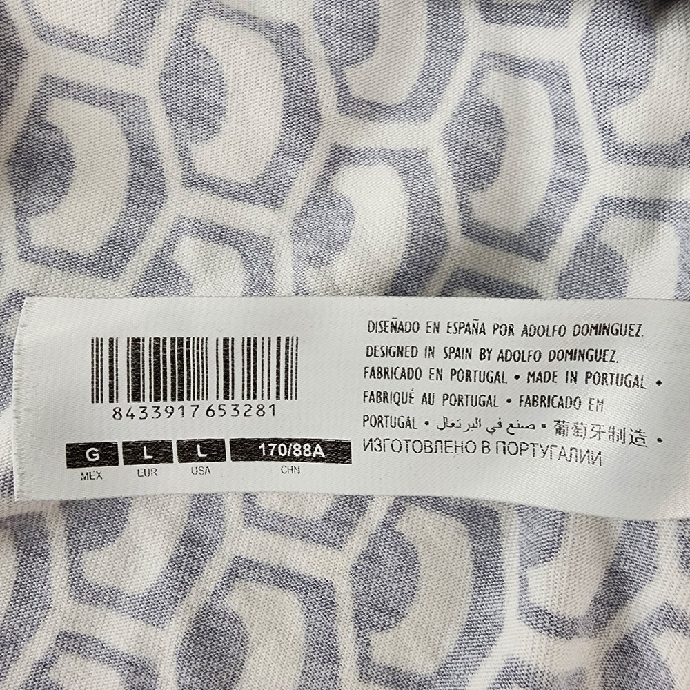 Adolfo Dominguez Womens Geometric Print V Neck 3/4 Sleeve Faux Wrap Top - Picture 4 of 14